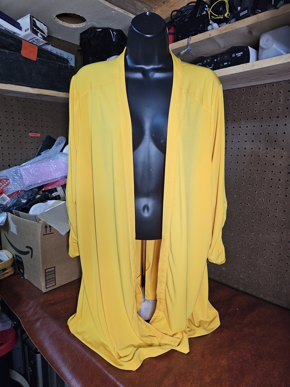Susan Graver Yellow Cardigan Size 2x